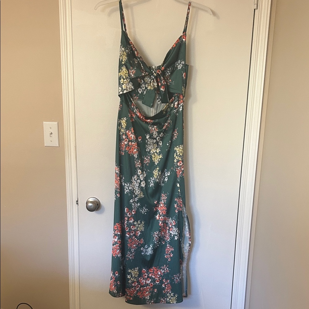 Floral Green Maxi Dress